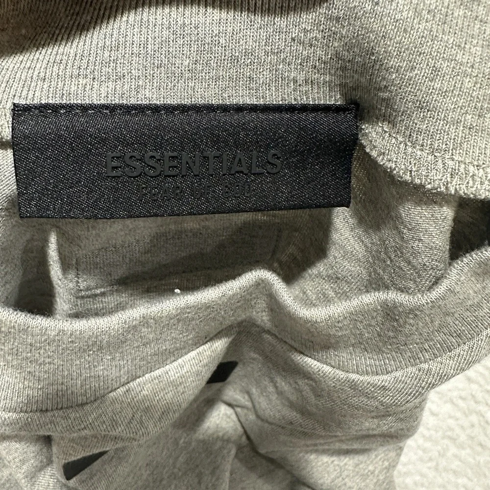 Fear of God Essentials Dark Heather‎ Oatmeal Long Sleeve T-Shirt Size Medium NWT